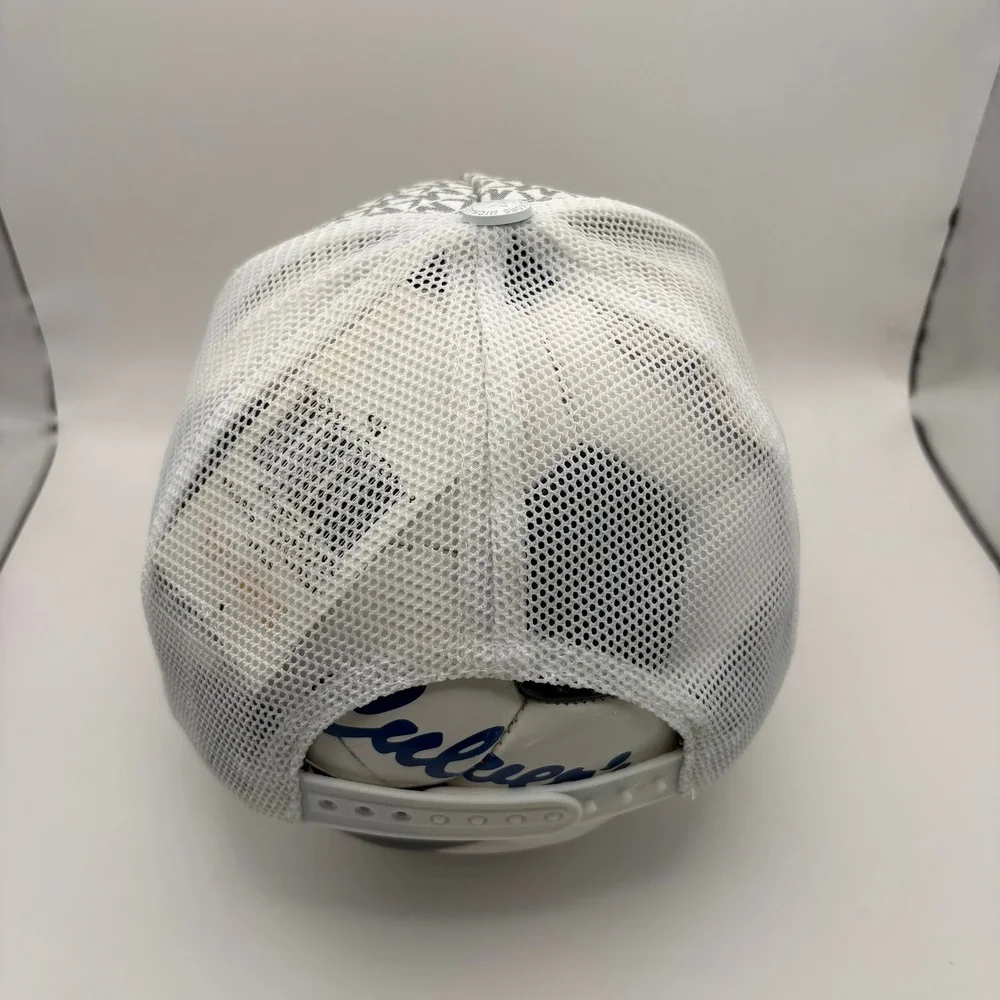 Michael Kors MK Logo Trucker‎ Hat White Grey Mesh Adjustable Snapback